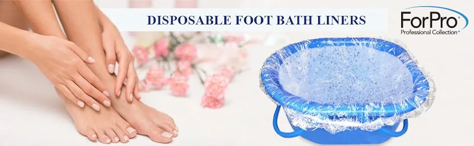 ForPro Pedi Guard Bath Liners, Fit All Portable Foot Baths, Disposable Pedicure Liners, Blue, 250-Count 250-Count Blue - product information 1