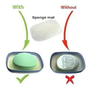 Kiasona 2Pack Travel Soap Holders, Soap Bar Box Dish Container Case ,with Sponge Saver& Band ,for Travel (Blue & Pink) - soap holder container travel box case dish cover leakproof gym school shower