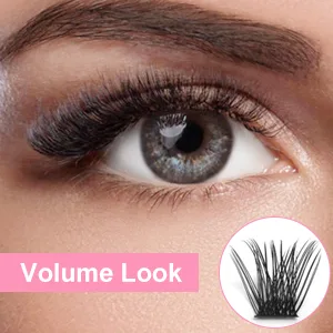 Lash Clusters, 72 Pcs Individual Lashes, Cluster DIY Lash Extension, Volume Eyelashes Look, Super Thin Band and Comfortable (D-16mm) 16 mm Volume - Cluster lashes