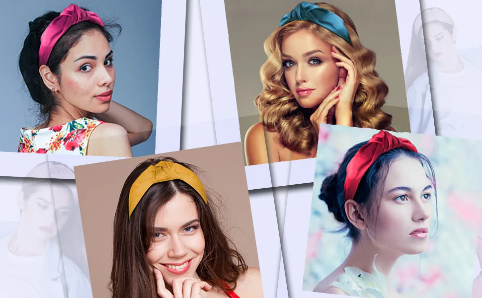 SIQUK 12 Pieces Top Knot Headband Satin Cross Knot Headband Twist Knot Headbands for Women - product information 5