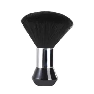 Barber Cape and Neck Duster Brush,Waterproof Polyester Salon Hair Cutting Cape, Haircut Cape with Adjustable Elastic Neck Black - neck dusting brush