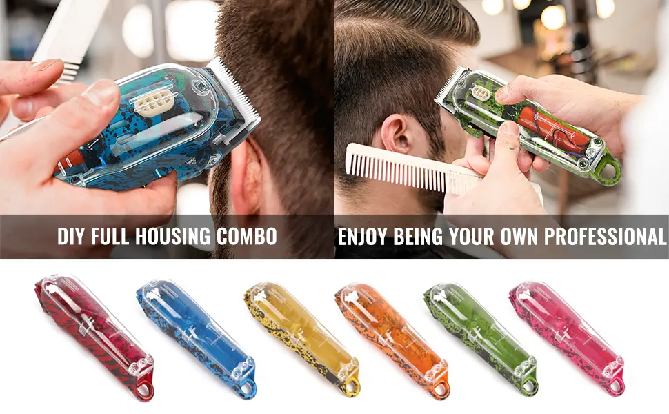 DIY Full Housing Combo, 5-Piece Set Full Housing Combo, Complete Clipper Cover for 5-Star Series Magic Clipper Cordless #8148, Designer Cordless #8591 (Blue) - DIY Full Housing Combo