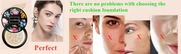 2 Pack Mushroom Head Air Cushion BB Cream, Concealer Lasting Nude Makeup Moisturizing Brightening Pigment CC Liquid Foundation Natural - BB Fundations