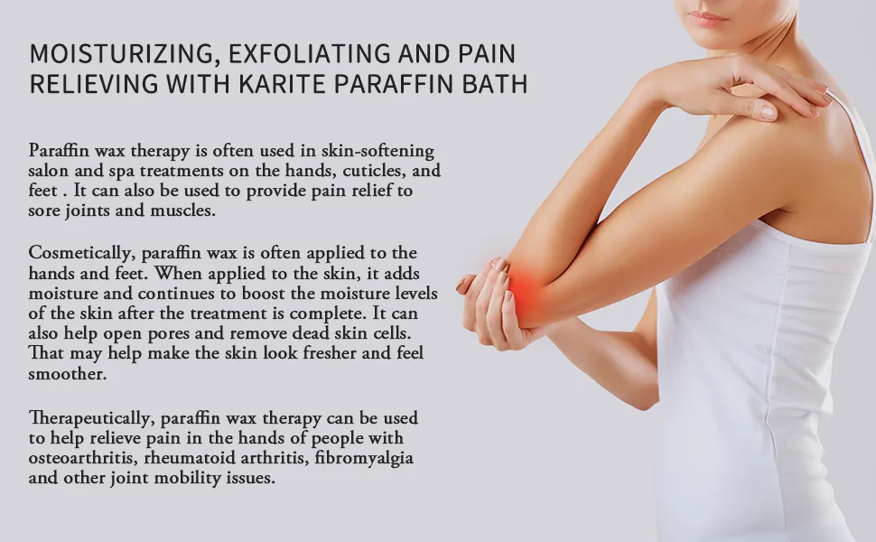 KARITE Paraffin Wax Refills, 10 Pack Peach Scented Paraffin Wax Beads Blocks for Paraffin Bath, Paraffin Wax Machine Refills for Hand Fe - Arthritis