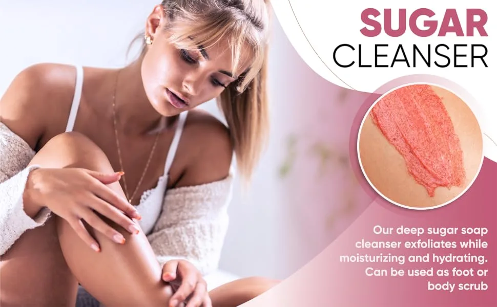 Bella & Bear Very Cherry Hand Scrub, No Harmful Chemicals, Cruelty-Free, Vegan-Friendly Exfoliating, 6.7oz - exfoliating hand scrub, exfoliating foot scrub