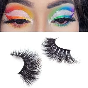 ASLOTUS Fluffy Lashes 3D Dramatic Long Eyelashes Face Lash Strip 20mm Mink Lashes S1 - M7-4