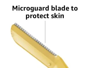 Amazon Basics Multipurpose Exfoliating Dermaplaning Tool, Eyebrow Razor, and Facial Razor, Includes Blade Cover, 3 Count, 1 Pack of 3 3 Count (Pack of 1) - microguard blade to protect skin womens dermaplane razor