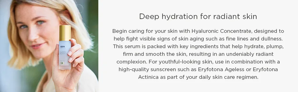 ISDIN Isdinceutics Hyaluronic Concentrate - Deep Hydration Serum with Hyaluronic Acid and BioMarine 30ml - Hyaluronic concentrate