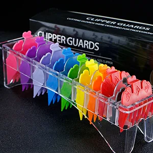 10 Color Professional Hair Clipper Coded Cutting Guards Guides/Combs- 1/16” to 1” -Compatible with Most Size Wahl Clippers - Easy to store