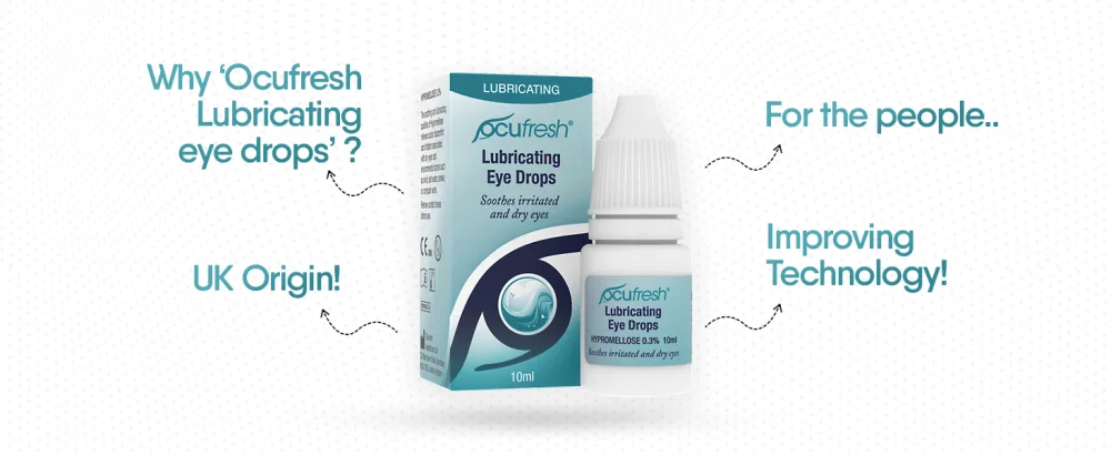 Ocufresh Eye Drops Lubricating Eye Drops for Irritated Eyes - 10mL (Pack of 6) - Normal_hotspot