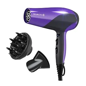 Damage Protection Hair Dryer with Ceramic + Ionic + Tourmaline Technology,Purple, 3 Piece Set Purple Standard - OVERVIEW