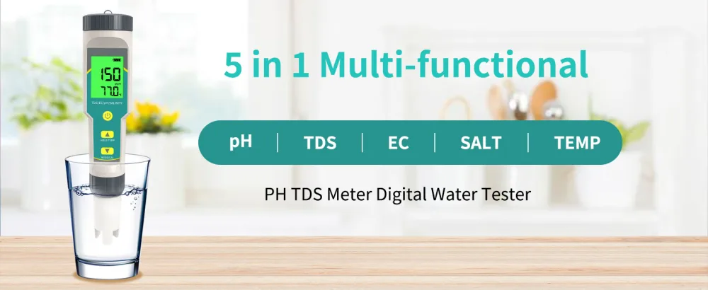 pH and TDS Meter for Water - Green - ph tester digital