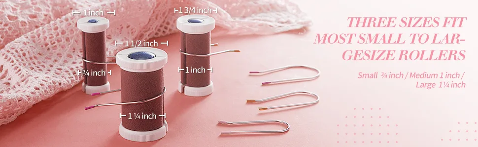 20 Pieces Assorted Hot Roller Clips Replacements, Fits Most Sized Rollers Curlers (Large, Medium, Small) 20 Piece Assortment - product information 4