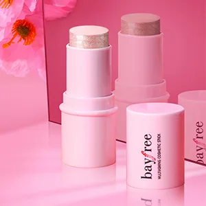 KIMUSE Cosmetics Multi Stick Trio - Cream Blush Stick, Highlighter Stick & Moisturizer - 3 Pack Makeup Sticks for Older Women & Mature Skin Blush, Highlighter & Moisturizer Trio - The Highlighter Stick