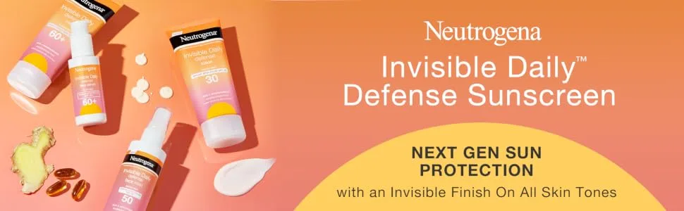 Neutrogena Invisible Daily Defense Face Mist, Broad Spectrum SPF 50 Sunscreen, Oxybenzone-Free, Sun & Environmental Aggressor Protection, Antioxidant Complex, 3.4 fl. Oz - Neutrogena Invisible Daily Defense Sunscreen