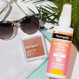Neutrogena Invisible Daily Defense Face Mist, Broad Spectrum SPF 50 Sunscreen, Oxybenzone-Free, Sun & Environmental Aggressor Protection, Antioxidant Complex, 3.4 fl. Oz - The ultimate multitasker