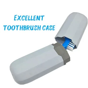 Denture Case Kit, 2 Denture Bath Cups with 2 Denture Brush & 2 Portable Toothbrush Box, Denture Brush Retainer Bath with Lid, Retainer Cleaning Denture Boxes, Toothbrush Kit for Travel Blue & Light Green - denture box