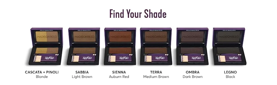Madison Reed Root Touch Up + Brow Filler, Terra Medium Brown, Instant Gray Coverage, Fills in Brows & Thinning Hairlines, Temporary Concealing Powder, 0.13 oz (60 uses) - Find Your Shade