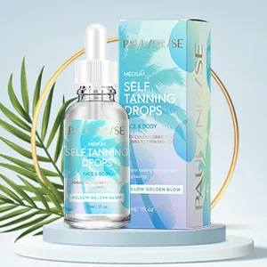 Self Tan Oil Drops – Self Tanner for Face and Body – Medium Self-Tanning Oil for Natural Look – Vegan-Friendly Self Tanner Drops – 1fl. oz - PAULINRISE Self-Tanning Drops