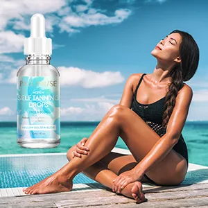 Self Tan Oil Drops – Self Tanner for Face and Body – Medium Self-Tanning Oil for Natural Look – Vegan-Friendly Self Tanner Drops – 1fl. oz - Self-Tanning Serum
