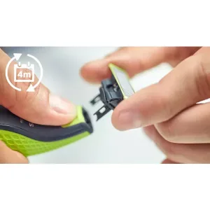 PHILIPS Norelco OneBlade Pro Kit, Hybrid Electric Trimmer and Shaver, QP6520 + OneBlade Body Kit, 3 pieces, Black, 1 Count - product information 8