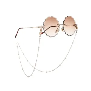 Sither Pearl Sunglasses Chian Reading Glasses Chain Strap Necklace for Women Silver - gold glasses chain