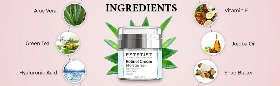 Face Moisturizer 2,5% Organic Retinol Cream with Hyaluronic Acid - Anti Aging, Wrinkles & Fine Lines - ESTETIST