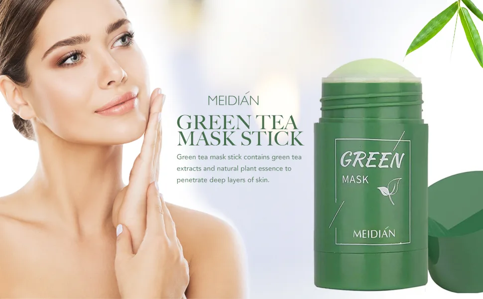 Green Tea Mask Stick for Face(2PCS), Blackhead Remover, Deep Pore Cleansing, Moisturizing, Brightening for Men and Women - product information 1