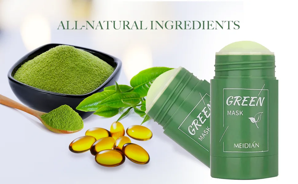 Green Tea Mask Stick for Face(2PCS), Blackhead Remover, Deep Pore Cleansing, Moisturizing, Brightening for Men and Women - product information 2