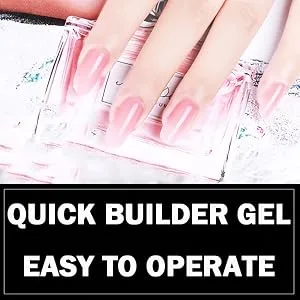 Slip Solution Poly Gel, Quick Poly Slip Solution Nail Gel Extension Gel Liquid Solution, Nail Gel Builder Liquid for Nail Art DIY Nail, Contains a Brush and a Cup - 45ml white - product information 4