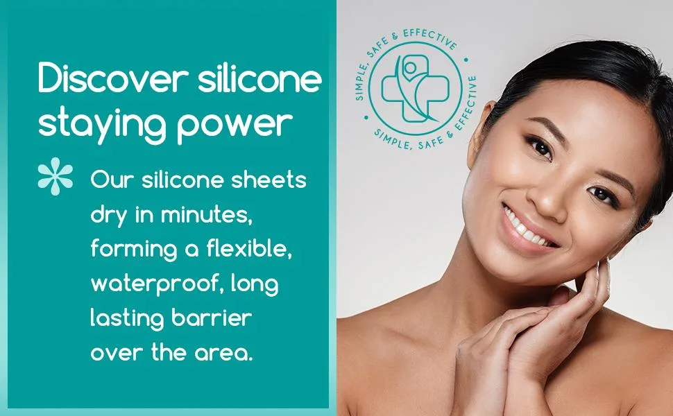 Silicone Scar Sheets [12pc] by Medi Grade - Reusable Silicone Sheets for Scars, Large/Small Sizes, with Storage Sheet - Fast & Effective Silicone Scar Strips for C-Section and Keloid Scar Removal - Discover silicone staying power