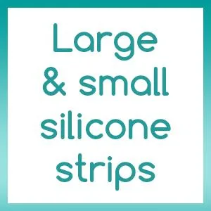 Silicone Scar Sheets [12pc] by Medi Grade - Reusable Silicone Sheets for Scars, Large/Small Sizes, with Storage Sheet - Fast & Effective Silicone Scar Strips for C-Section and Keloid Scar Removal - Large & small silicone strips