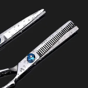 Hair Cutting Scissors, Haircut Scissors Kit Thinning Shears Kit for Home, Barber, Salon Silver - hair scissors