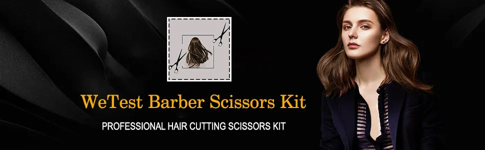 Hair Cutting Scissors, Haircut Scissors Kit Thinning Shears Kit for Home, Barber, Salon Silver - hair shears