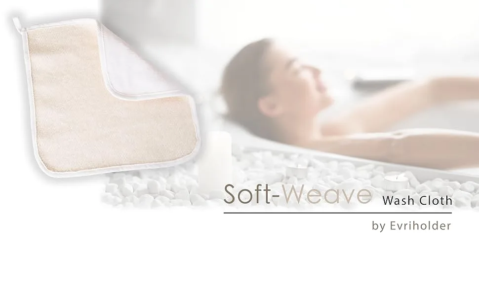 Paradiso 5pk Soft-Weave Wash Cloths, White - Soft Weave wash cloth bath
