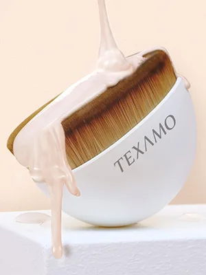 TEXAMO Foundation Brush, Kabuki Makeup Brush for Face Blush Liquid Foundation Brush for Self Tanner Blending Cream or Flawless Powder Cosmetics with Case - product information 2