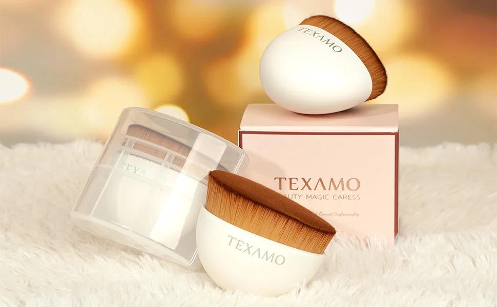 TEXAMO Foundation Brush, Kabuki Makeup Brush for Face Blush Liquid Foundation Brush for Self Tanner Blending Cream or Flawless Powder Cosmetics with Case - product information 9