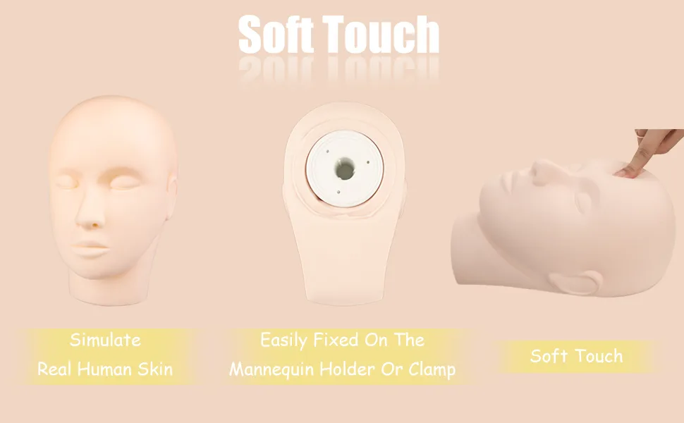 Cuckoo Eyelash Extension Kit,Lash Extension Practice Kit,Mannequin Head Practice Exercise Set Training Lash Extension Supplies for Beginners Include Mini Fan Lash Dryer,Eyelash Graft Eyelash Extension Kit-A3 - Mannequin Head