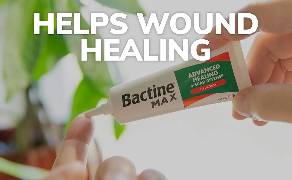 Bactine MAX Advanced Healing + Scar Defense Hydrogel for First Aid Wound Care, 0.75oz - Bactine Max Advanced Healing + Scar Defense Hydrogel for wound healing