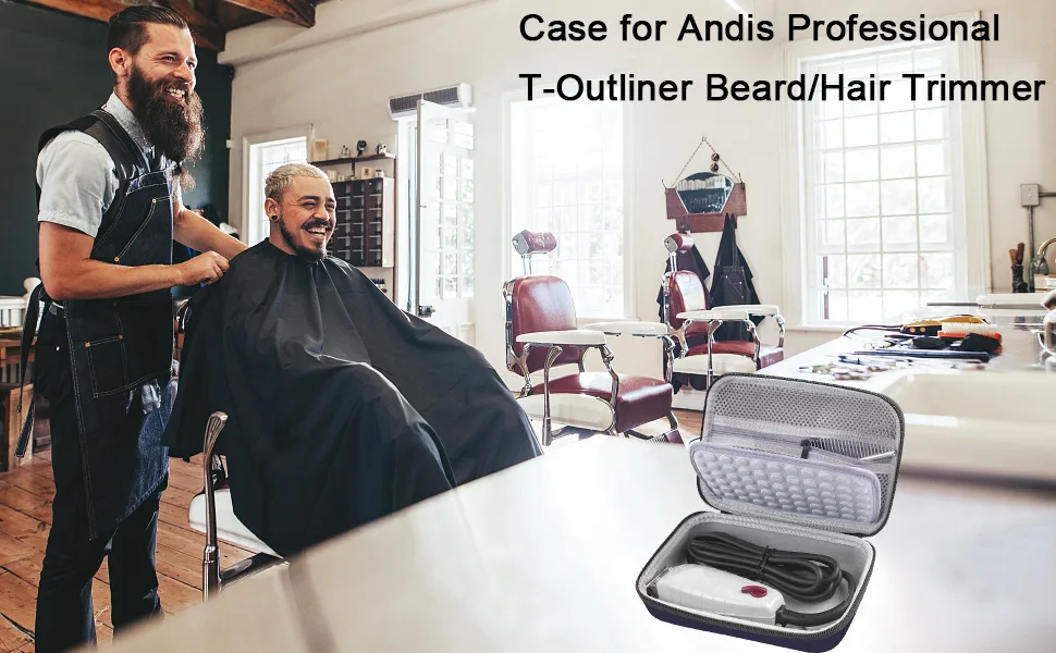 Case for Andis Professional T-Outliner Beard/Hair Trimmer, Model GTO 04710/ 04603/ 04775, with Mesh Pocket for Attachment Set - product information 1