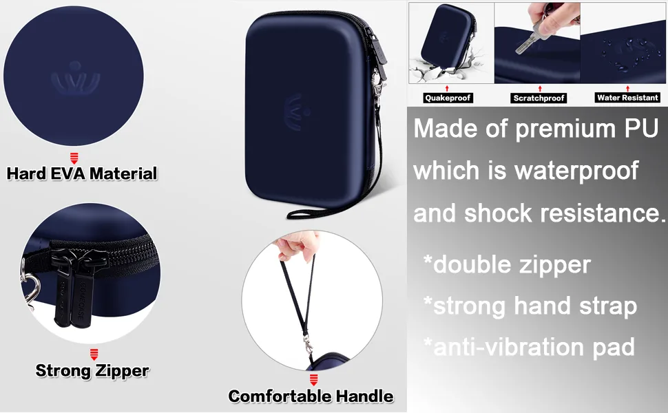 Case for Andis Professional T-Outliner Beard/Hair Trimmer, Model GTO 04710/ 04603/ 04775, with Mesh Pocket for Attachment Set - product information 2
