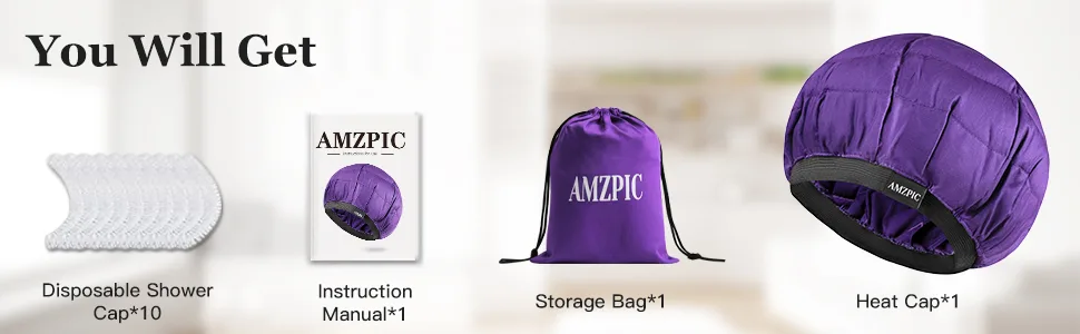 Cordless Deep Conditioning Heat Cap - Safe, Microwavable Heat Cap for Steaming, Heat Therapy for Hair, Flaxseed Seed Interior for Maximum Heat Retention (Second Generation) Purple - hot treatment cap