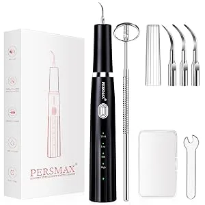 Plaque Remover for Teeth, PERSMAX Electric Tooth Cleaner with 3Modes, Dental Tartar Calculus Tooth Stain Remover Cleaning Tool Kit 100% Safe - PERSMAX Electric Dental Calculus Remover