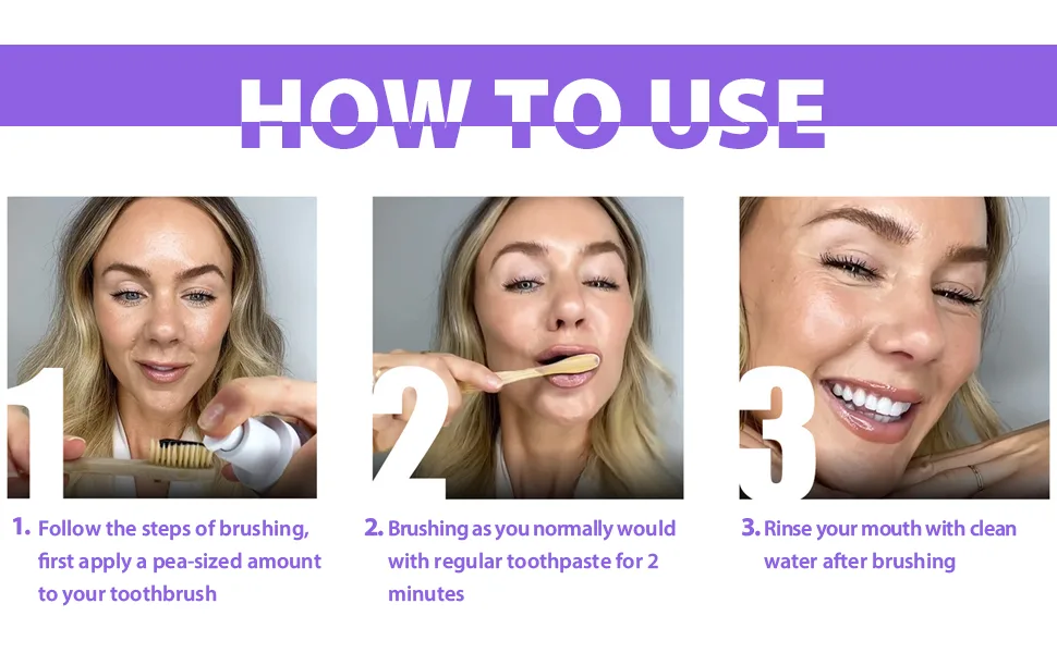 Purple Toothpaste for Teeth Whitening, v34 Color Corrector Teeth Whitening Toothpaste for Teeth Cleaning (1pc Purple) 1 Pc - purple toothpaste-10