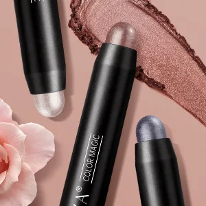 LUXAZA 6 PCS Neutral Khaki Metallic Eyeshadow Stick Set, Cream Eye Shadow Pencil Crayon Brightener Makeup B12-Neutral Khaki - product information 10