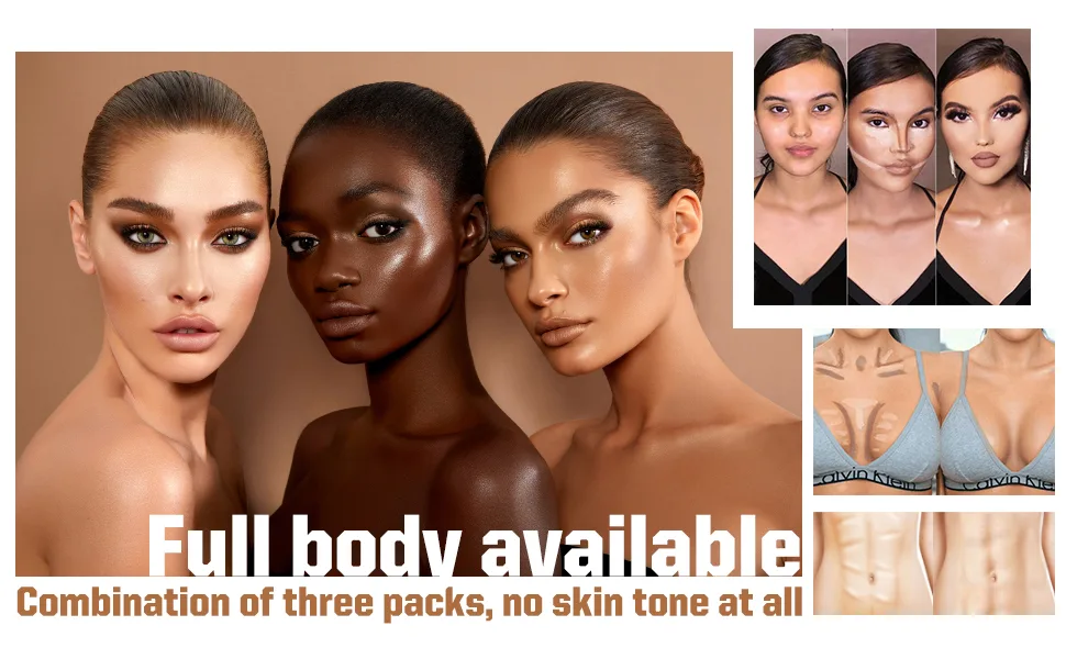 ONLYOILY 6 colors contour highlighter stick contour stick,face highlighter, contour makeup contouring sticks cream concealer - 3PCS (#1+#2+#3) - bronzer stick