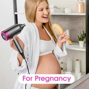 Ionic Hair Dryer, CONFU 1800W Portable Lightweight Blow Dryer, Fast Drying Negative Ion Hairdryer Blowdryer, 3 Heat Settings & Infinity Speed, with Diffuser and Concentrator Nozzle for Home & Travel - product information 11
