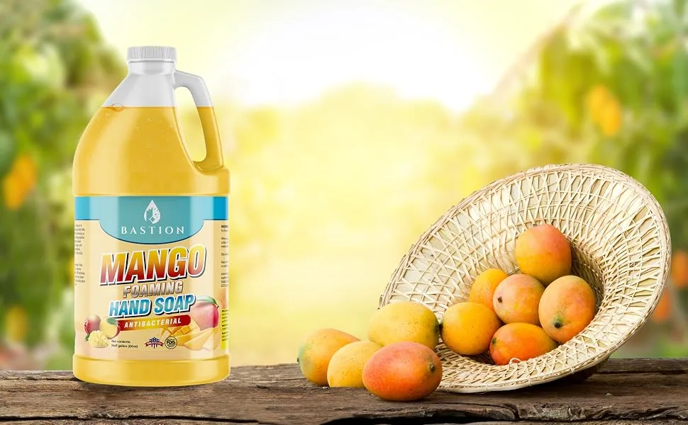 Antibacterial Hand Soap - Mango Foaming Hand Wash - 1/2 Gallon (64 oz.) Bulk. Refill Jug. Mango Scented. Non-toxic. Made in the USA. Mango 64 Ounce (Pack of 1) - Antibacterial hand soap mango regalia foaming