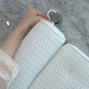 AEROiVi Bathtub Pillow Headrest Bath Pillows for Tub Neck and Back Support with Non Slip Suction Cups Spa Bath Cushion White - hook