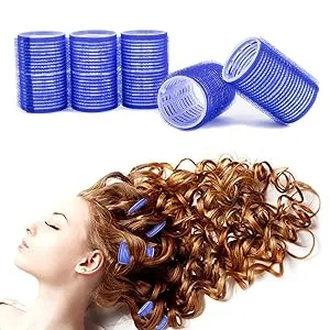 Hair Rollers, 12 Pack Self Grip Salon Hairdressing Curlers, DIY Curly Hairstyle,Colors May Vary, Large - product information 7